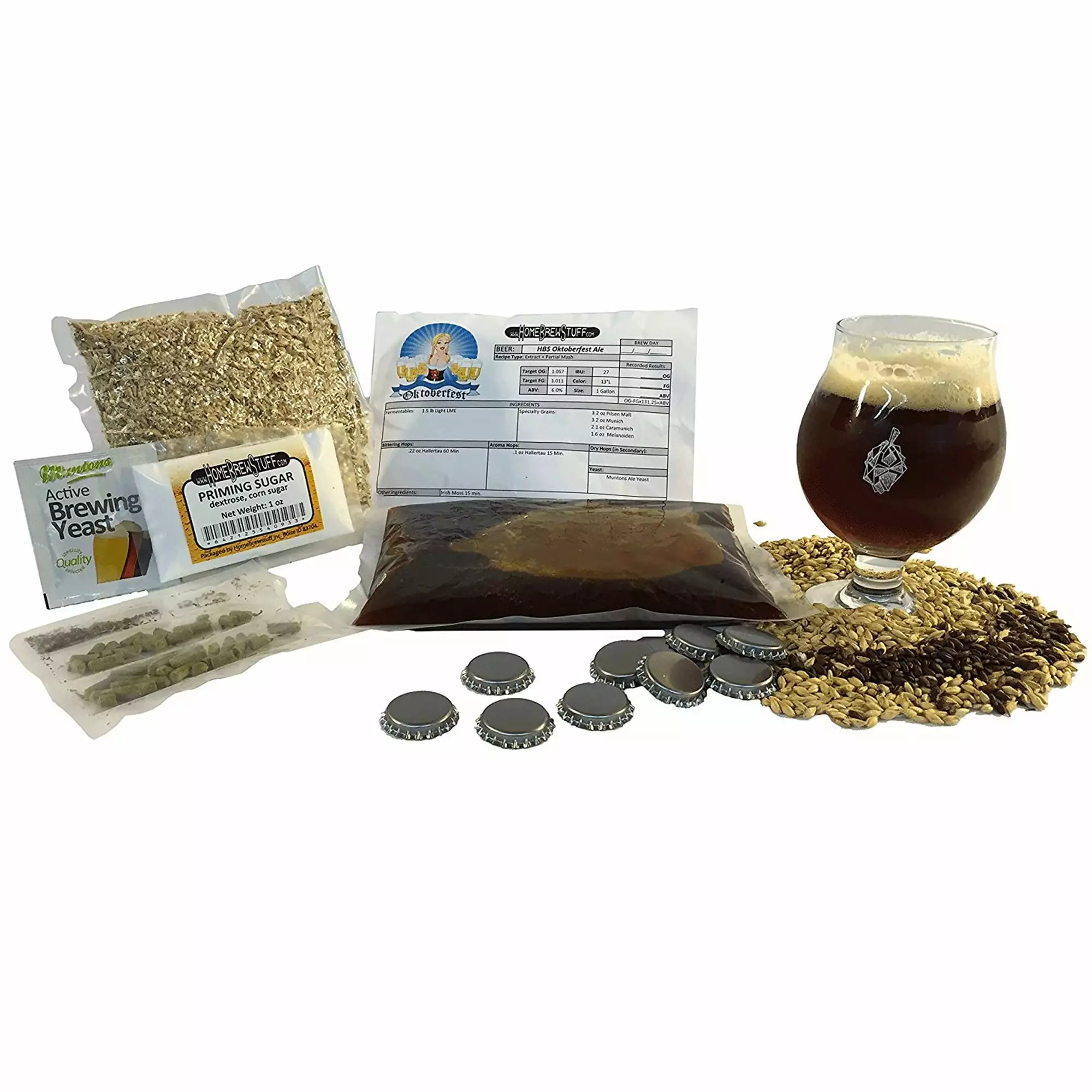 1 Gallon Table Top Nano-Brew Northwest IPA (Partial Mash) Recipe with Booster