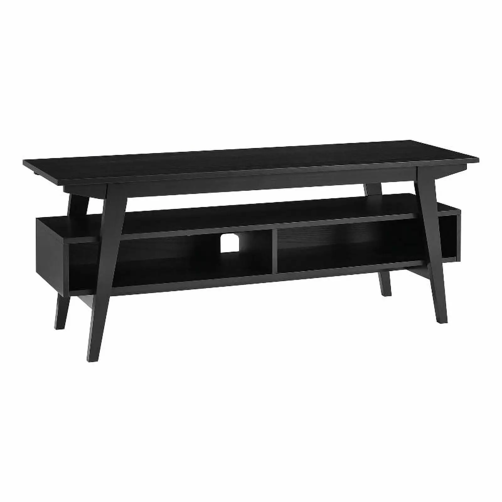 47 Japandi Solid Wood TV Stand - Black