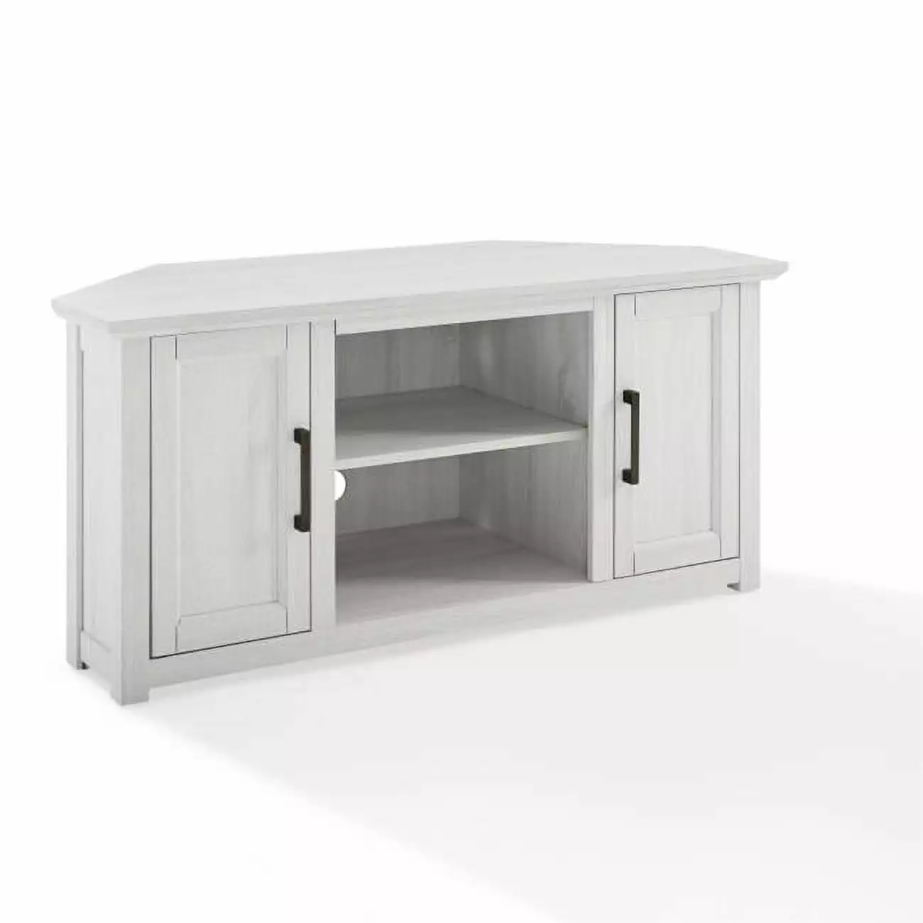 48 in. Camden Corner TV Stand. Whitewash