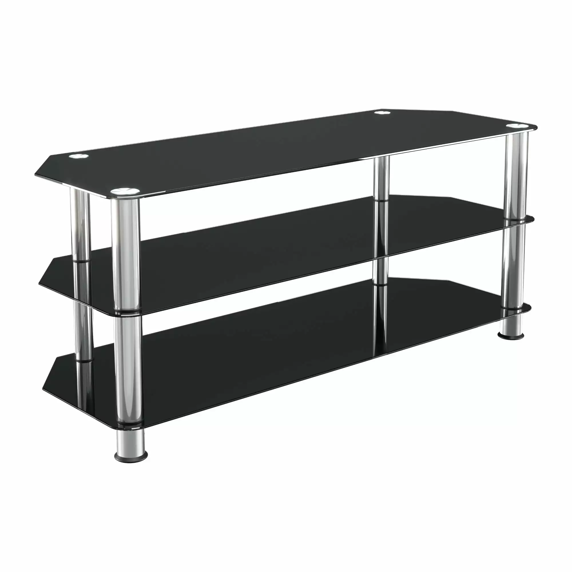 AVF Group Classic Corner Glass TV Stand for Up to 55 Screen Size. Black