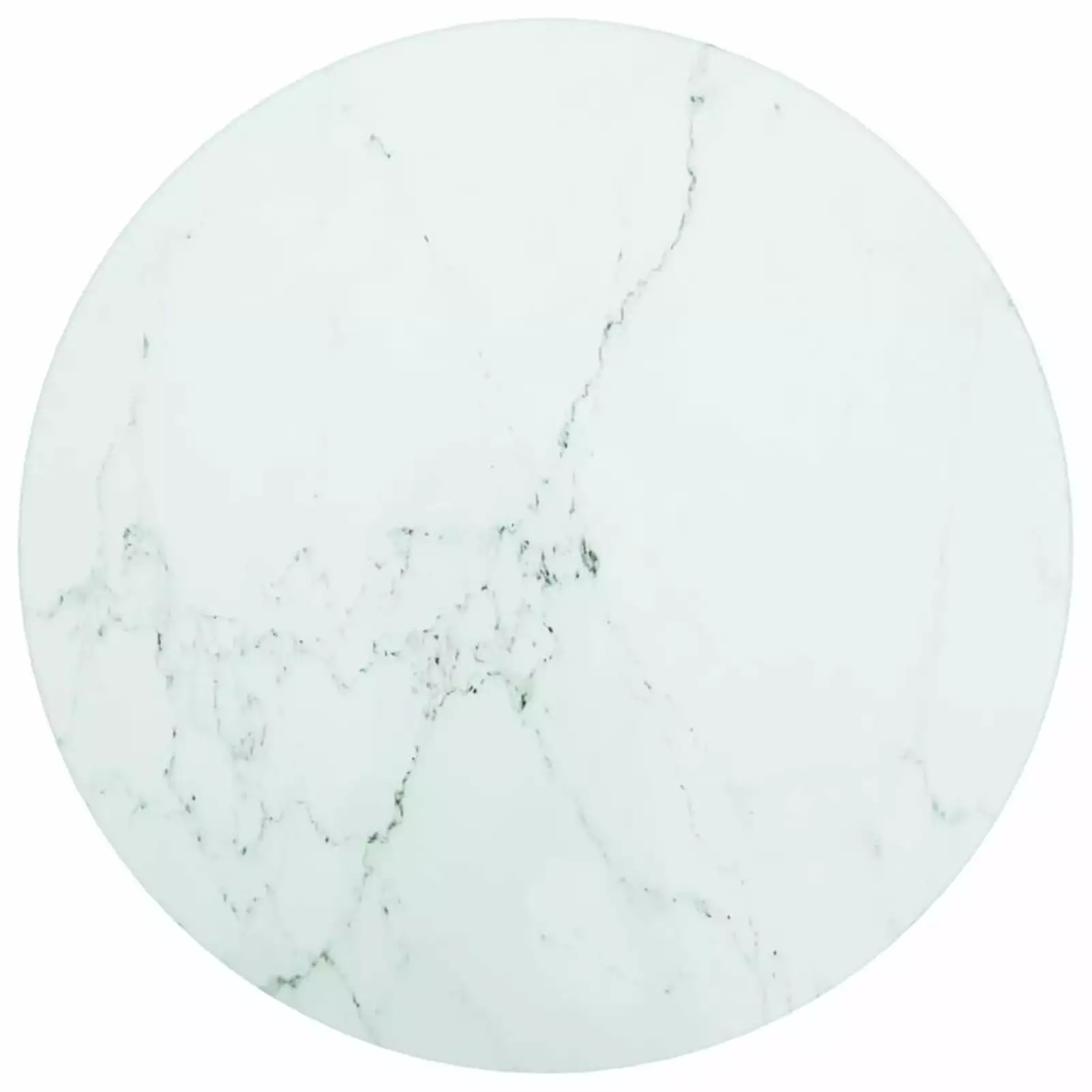 Anself Round Table Top Tempered Glass with Marble Design Replacement Tabletop White for Dining Tables. Coffee Tables. Garden Tables. Bar Tables 11.8 x 0.3 Inches (Diameter x T)