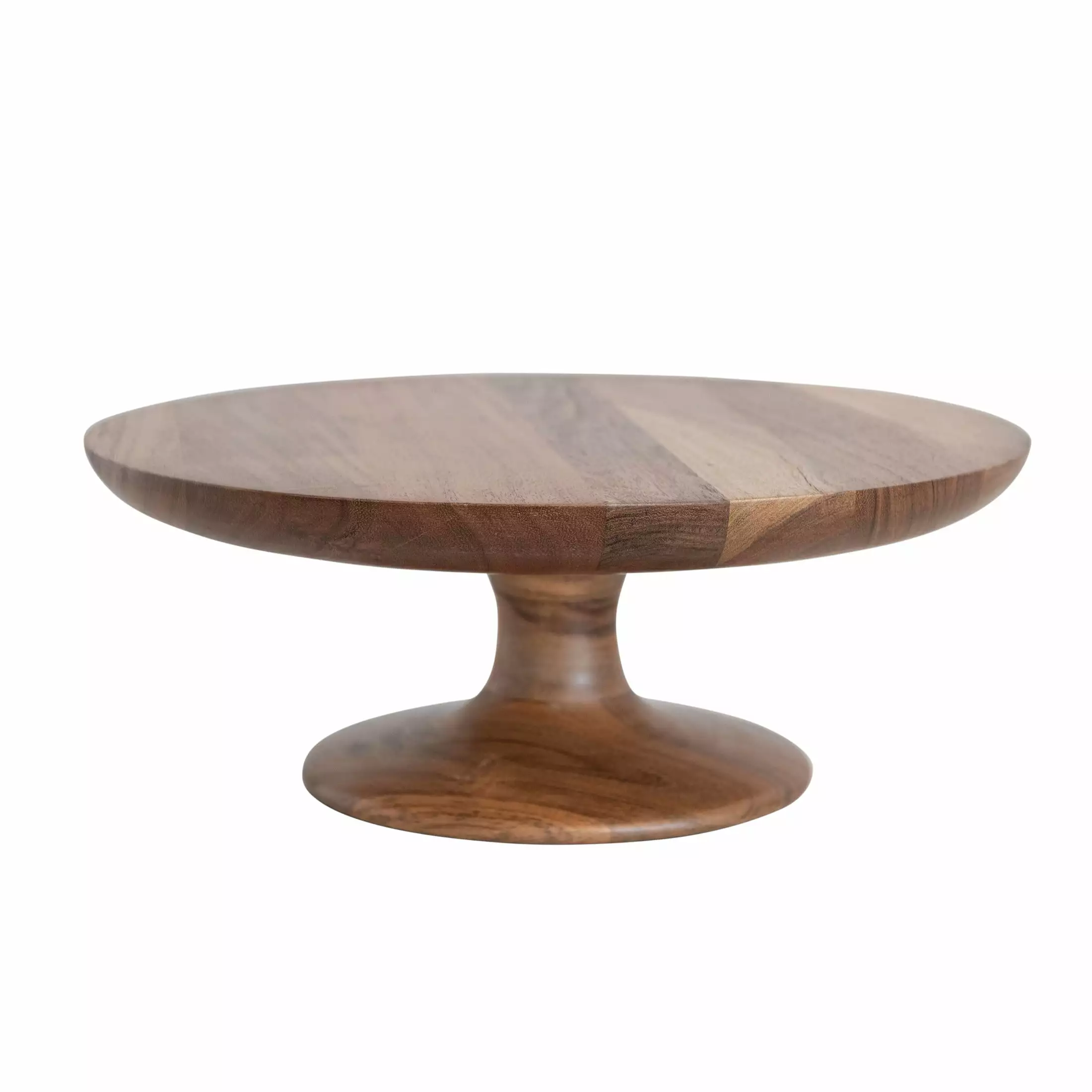 Creative Co-Op Modern Acacia Wood Pedestal. Natural