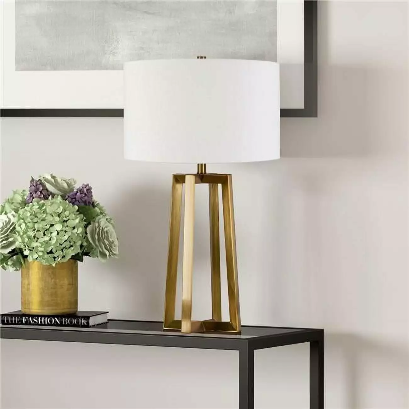 Evelyn&Zoe Mid-Century Modern Metal Table Lamp