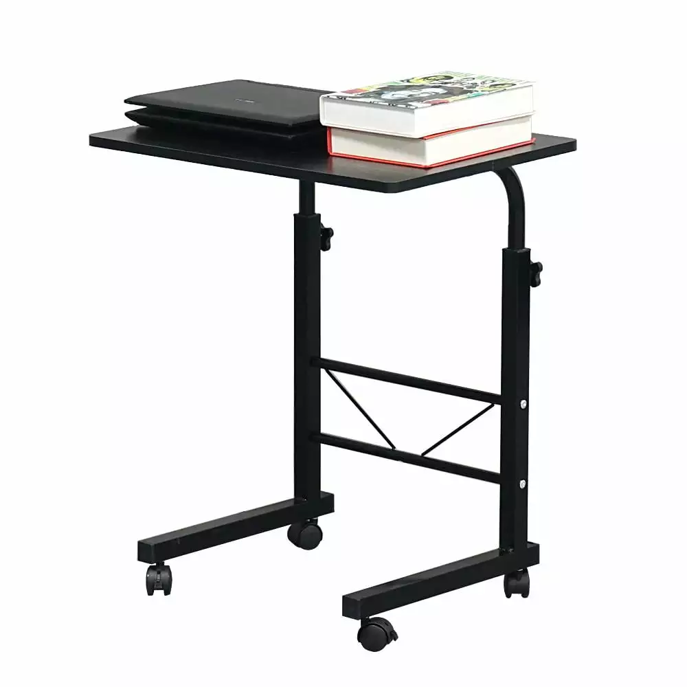 Ktaxon Side Table Rolling Computer Desk Stand Coffee Sofa End Cart Laptop.Black