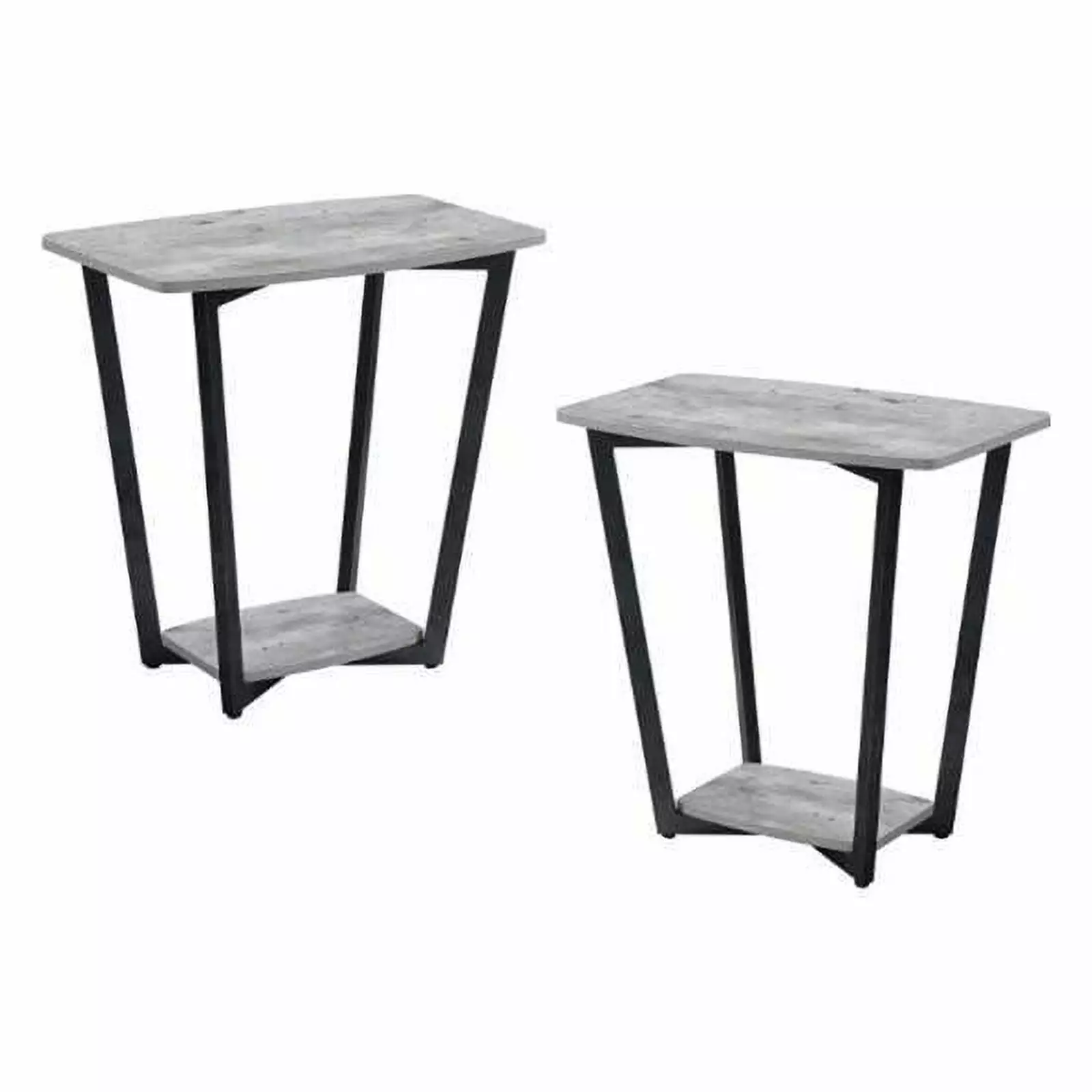 (Set of 2) Graystone End Table in Faux Birch