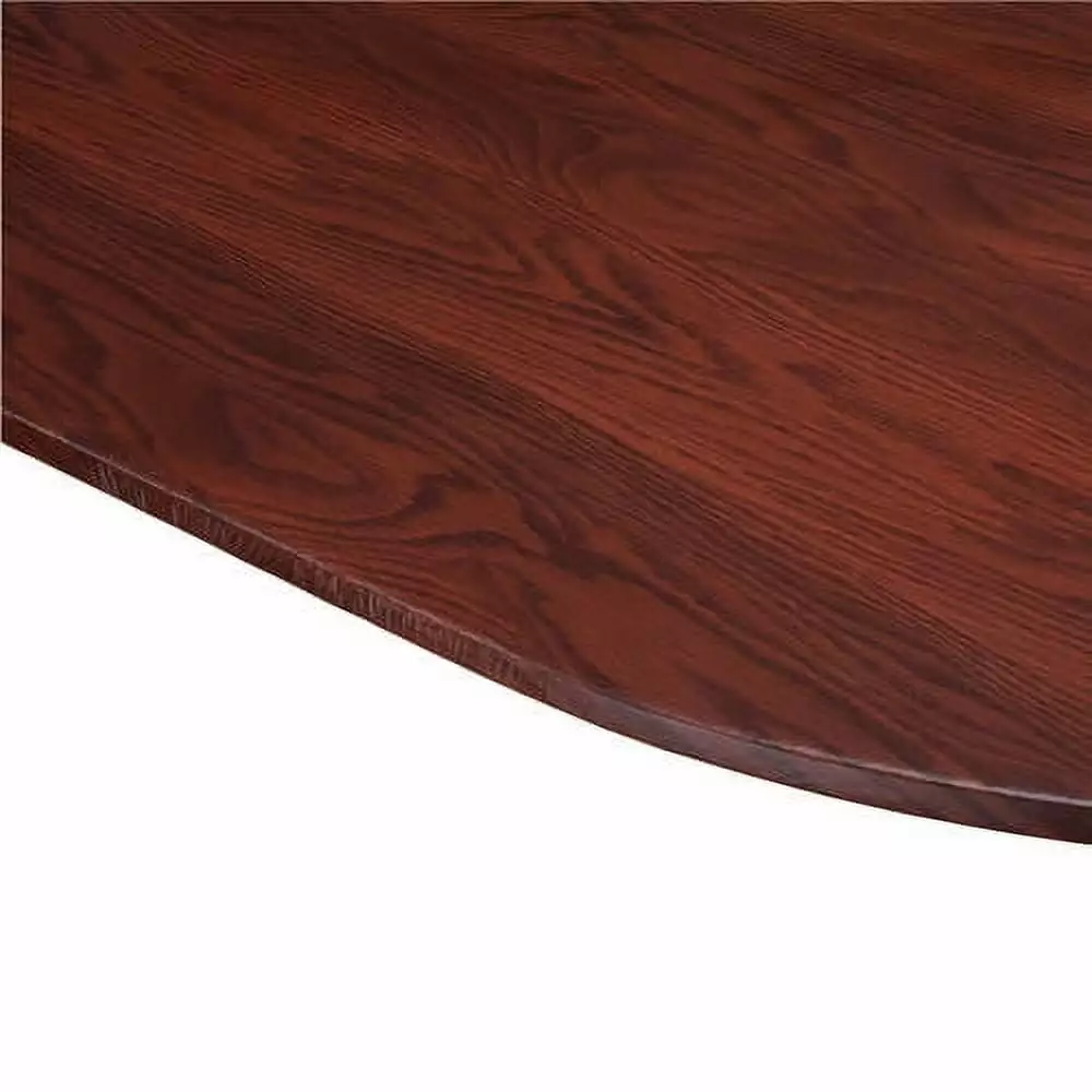 Wood Grain Fitted Table Cover-42x68 Oval/Oblong-Mahogany