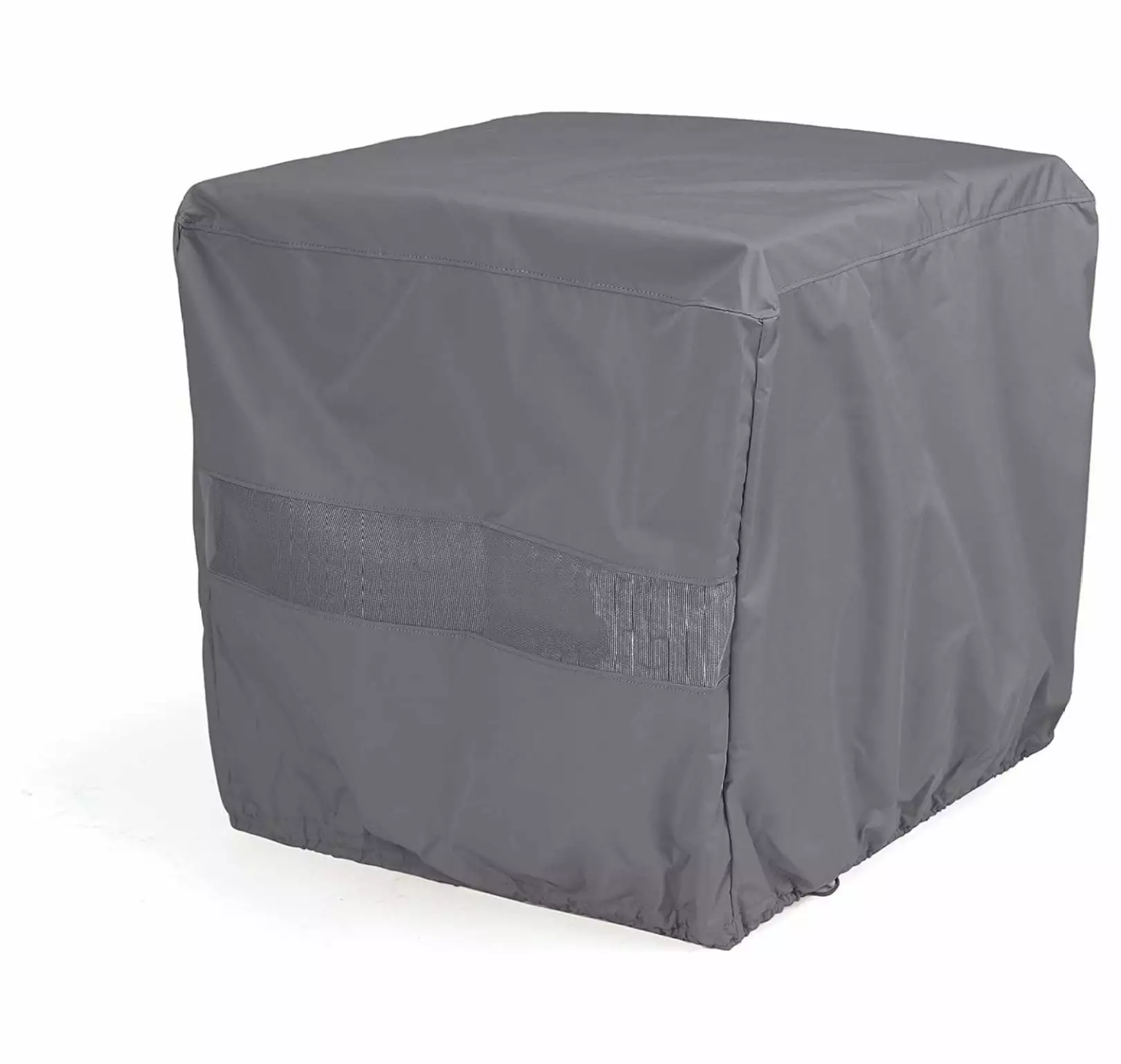 Zazesaby Square Patio Accent Table Cover - Water-Resistant Polyester. Mesh Ventilation. Patio Table Covers-Charcoal