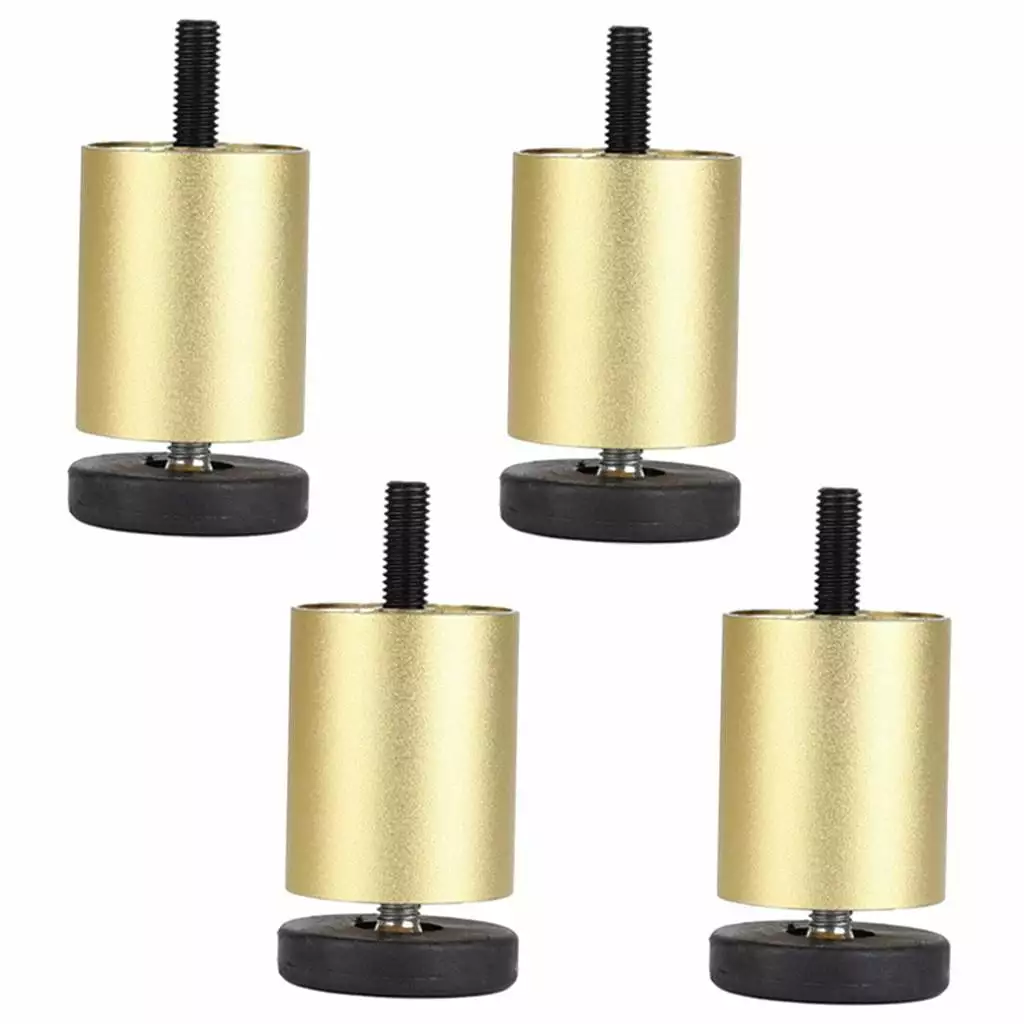 4x Aluminum Alloy Furniture DIY Legs Sofa Feet Cabinet Feet Cupboard Legs Golden 8cm Golden 8cm Golden 8cm Golden 8cm